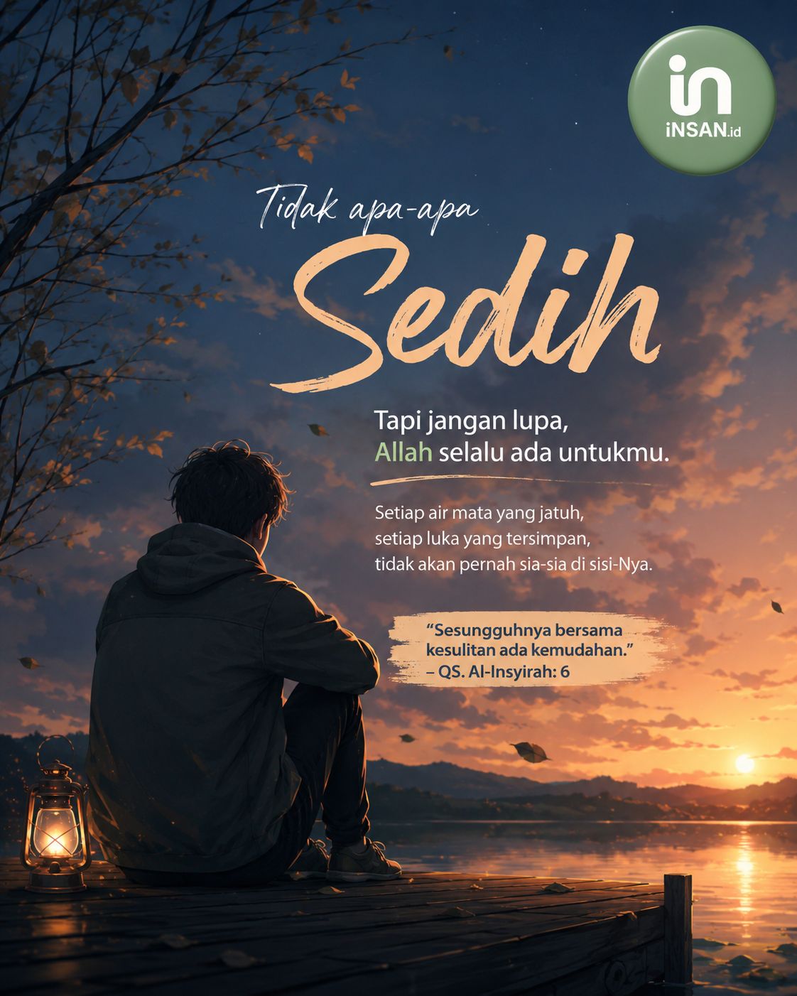 “Allah tidak pernah tidur. Air mata yang jatuh diam-diam pun tetap sampai kepada-Nya.”